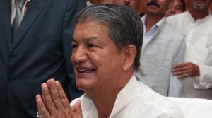 Harish Rawat is greeted as he takes charge as Union Minister of Water Resources in New Delhi on Tuesday.Express photo by Renuka Puri