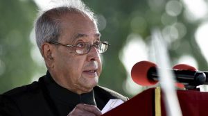 Chennai: President Pranab Mukherjee addressing the gathering at the passing out parade at the Officer Training Academy (OTA) in Chennai on Saturday. PTI Photo by R Senthil Kumar(PTI9_10_2016_000116B)