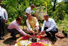 मुख्यमंत्री आवास में विकसित होगा 3 बी गार्डन, सीएम धामी ने कृष्णा वट के पौधा लगाकर किया शुभारंभ