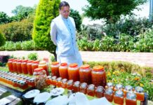 CM धामी ने मुख्यमंत्री आवास में शहद निकालने की प्रक्रिया का अवलोकन, 45 में किया गया 520 किलोग्राम का उत्पादन