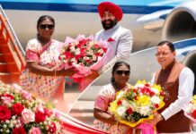 राष्ट्रपति द्रौपदी मुर्मू दो दिवसीय दौरे पर देहरादून पहुंचीं, राज्यपाल और सीएम धामी ने किया स्वागत