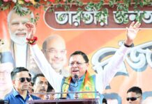 बंगाल चुनाव में धामी फैक्टर: बनगांव में विशाल जनसभा, TMC सरकार पर जमकर साधा निशाना