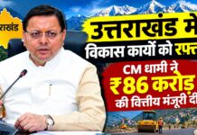 उत्तराखंड में विकास कार्यों को रफ्तार, CM धामी ने 86 करोड़ की वित्तीय मंजूरी दी