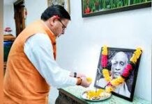 सरदार वल्लभ भाई पटेल की जयंती आज, सीएम धामी ने दी श्रद्धांजलि