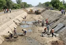 वार्षिक रखरखाव के लिए बंद की गई गंगनहर, छोटी दीपावली तक रहेगी बंद