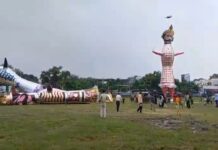 उत्तराखंड: रावण दहन से पहले गिर पड़े पुतले, रुद्रपुर में मची अफरा-तफरी